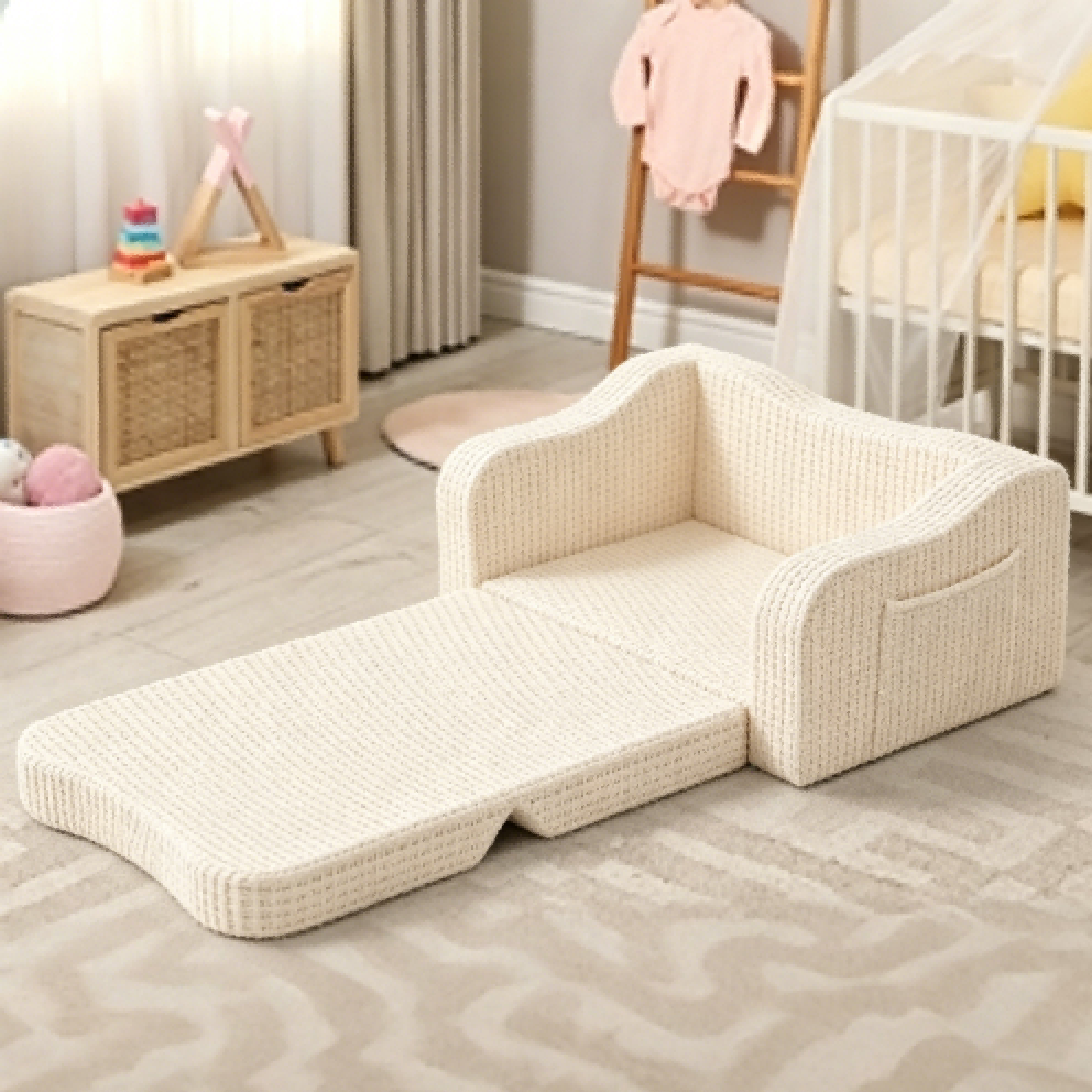 Custom OEM kids sofa bed packaging and compression