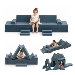 Custom 22PCS Modular Play Couch | Convertible Kids Building Sofa