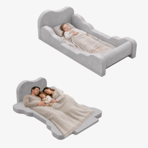 Grey cloud expandable kids floor bed for Montessori nursery - OEM