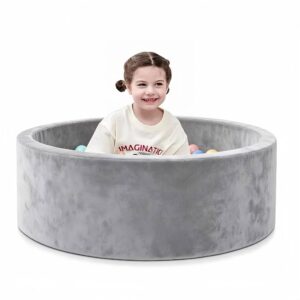 Solid grey foam ball pit for kids - minimalist OEM