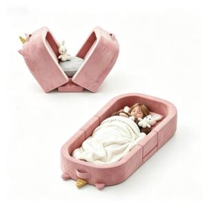 Unicorn kids travel bed foldable soft foam - OEM toddler
