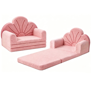 Pink flower foldable kids sofa bed for toddlers - OEM