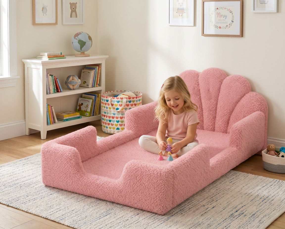 Custom color options for shell kids floor bed - OEM