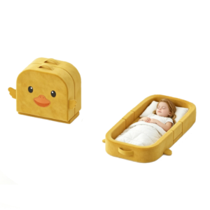 yellow duck foldable kids travel bed