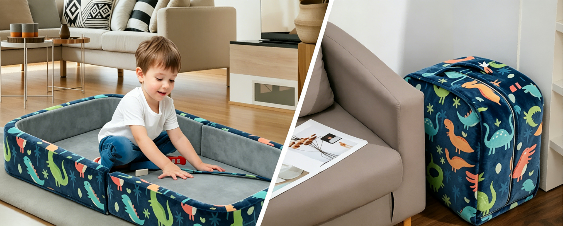 Kids travel bed dimensions — foldable foam floor bed 50pcs MOQ