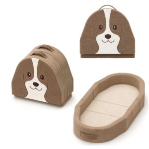 Custom dog foldable kids travel bed with soft foam structure