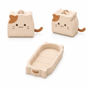Cat kids travel bed with foldable foam design and carry handles