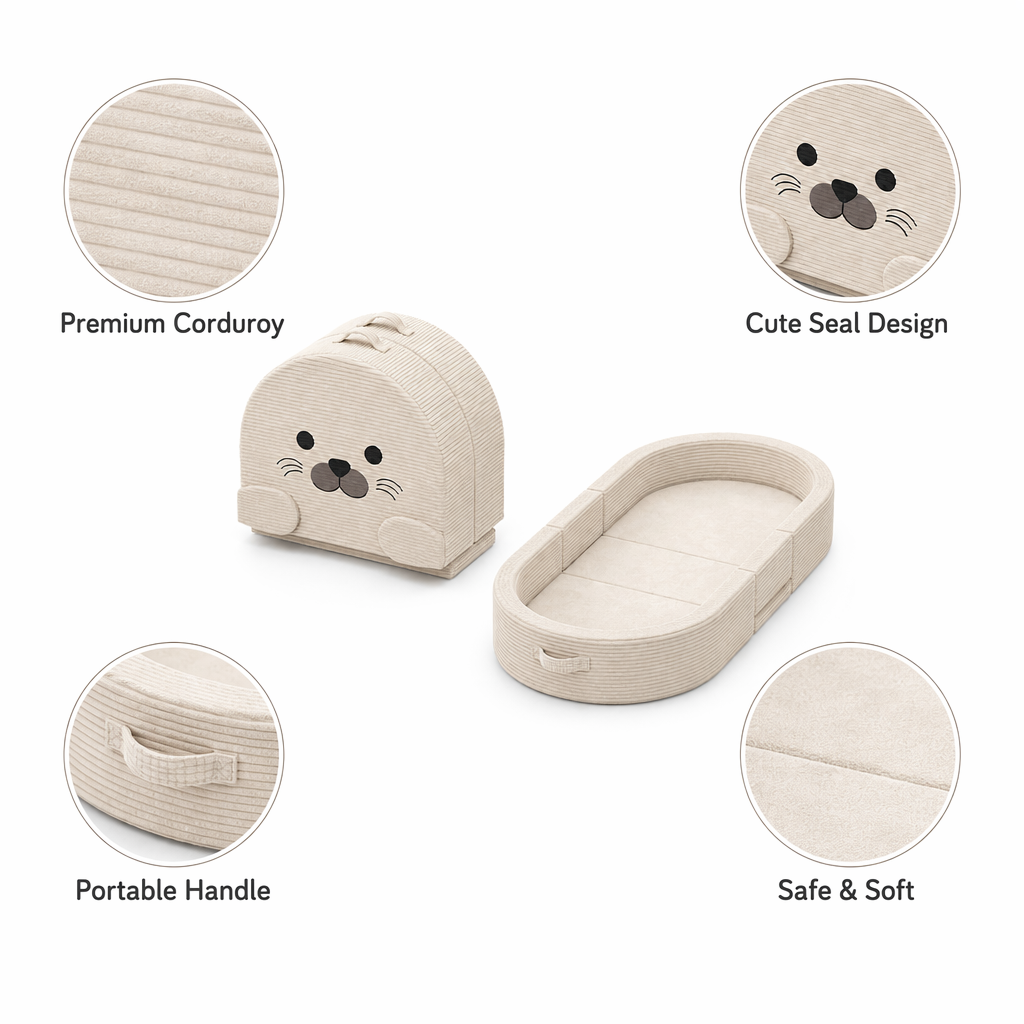soft seal travel bed for kids used for nap at home