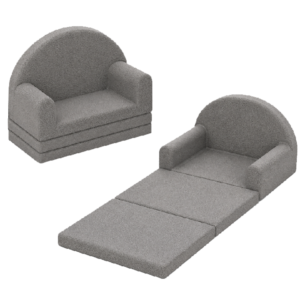 Custom grey kids soft play sofa manufactured by OEM ODM soft play supplier