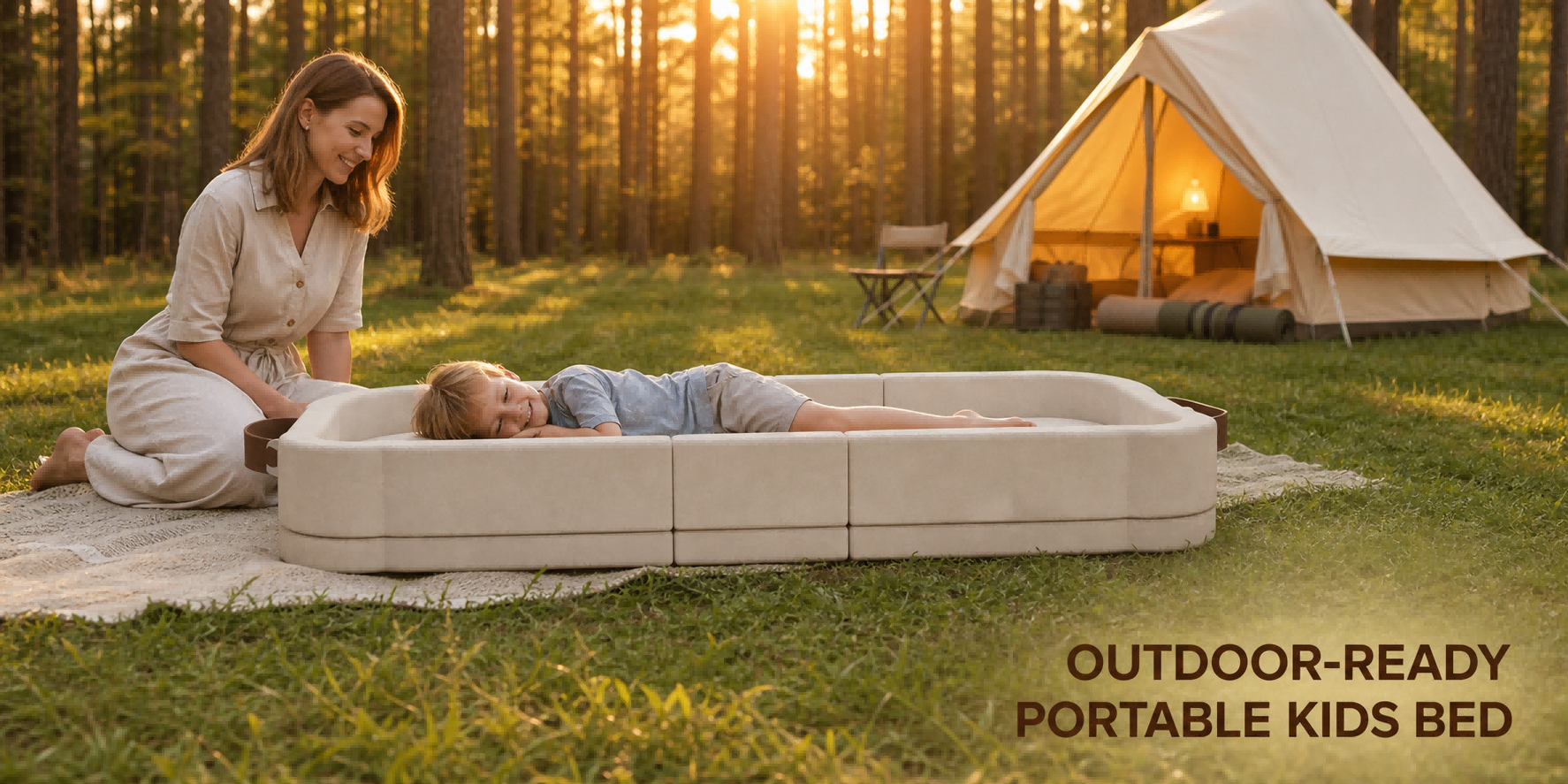 Portable kids travel bed for home travel rest and quiet play