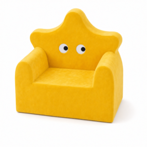 custom star kids sofa in yellow