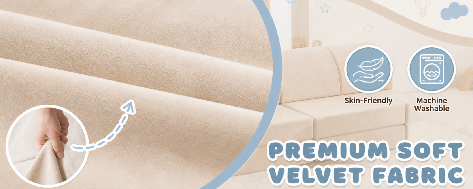 Vacuum packed soft play couch recovery process